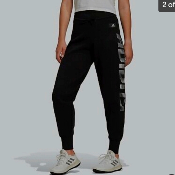 Adidas Knit Logo Print Sweats - Picture 2 of 6